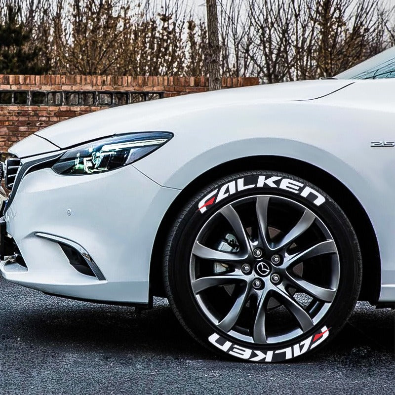 New Connected Car Tire Stickers, Tire Letter Stickers, English Letter 3D Stereoscopic Stickers - Korvel