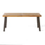 Della Acacia Wood Dining Table, Natural Stained with Rustic Metal, Brown, Grey - Korvel