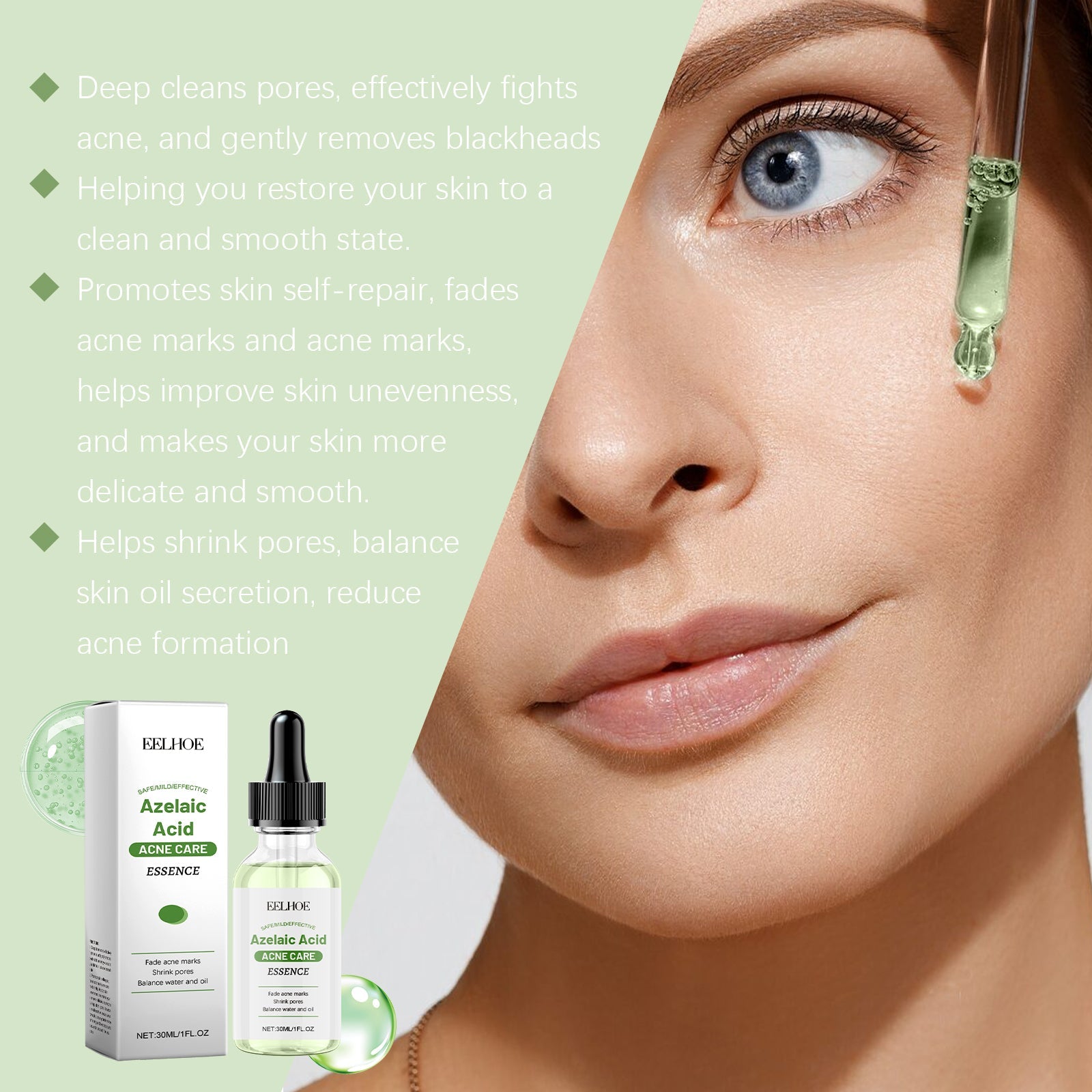 Azelaic Acid Facial Essence Moisturizes And Improves The Skin For Blackheads And Acne - Korvel