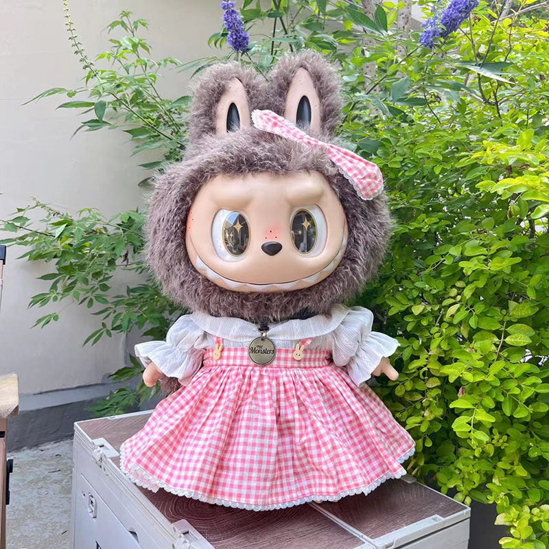 Clothing with 58cm LABUBU Design ZIMOMO Doll Clothes Rubber LABUBU Plush Toy Clothing Cute - Korvel