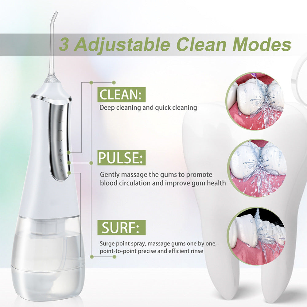 3-Speed Tooth Rinser Electric Oral Tooth Cleaning Device Water Floss Household Portable Tooth Cleaner Tooth Cleaning Device - Korvel