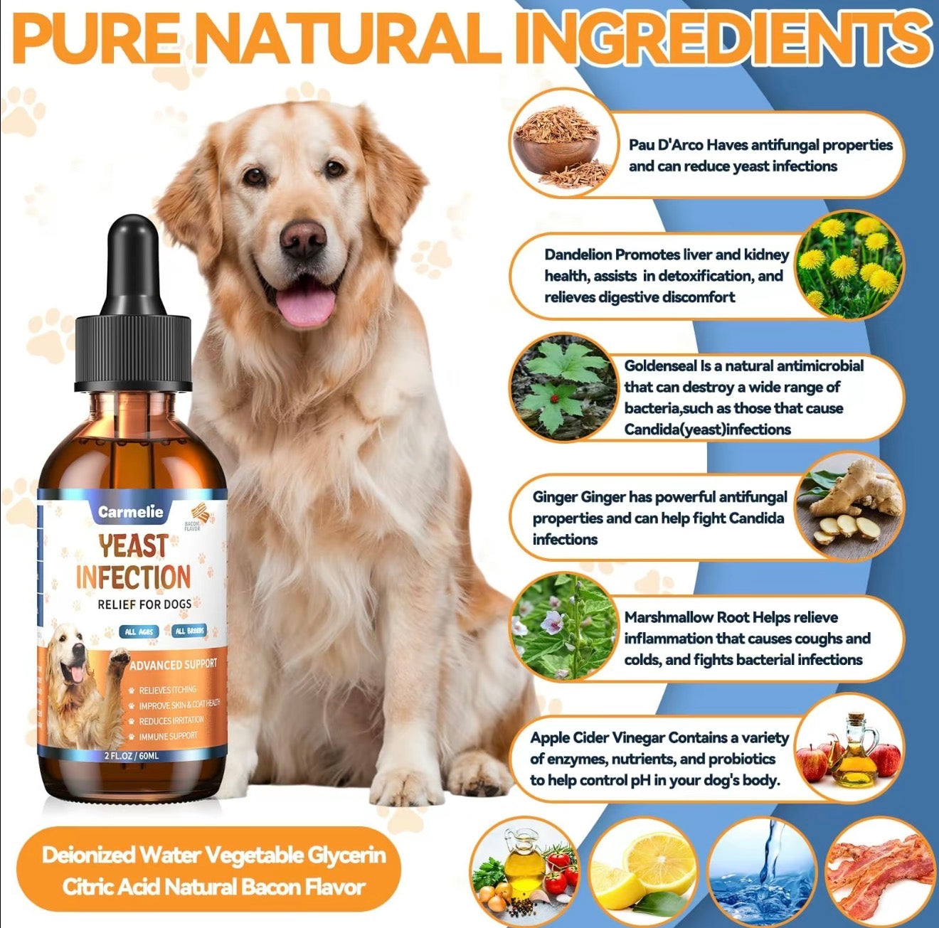 YeastGuard Dog Drops - Gentle Skin & Ear Care