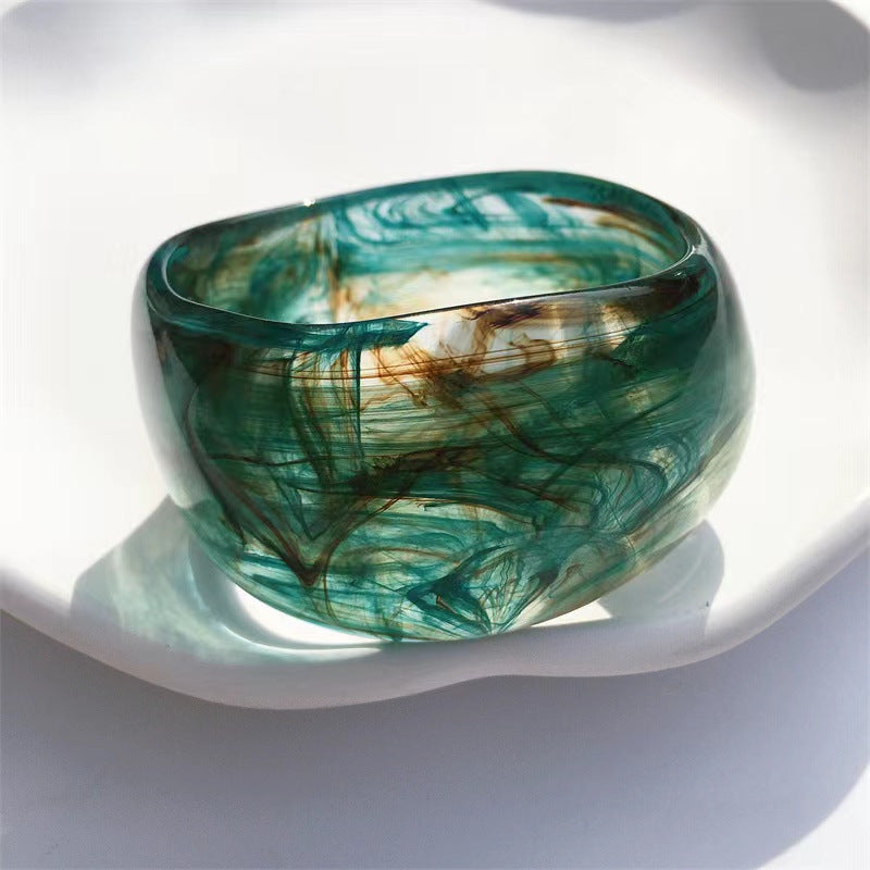 Li Shi patterned acrylic bracelet irregular bracelet - Korvel