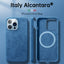 Italian Alcantara Case for iPhone 15 Pro Max Business Leather Phone Back Cover for iPhone 13 Pro Max Magnets - Korvel