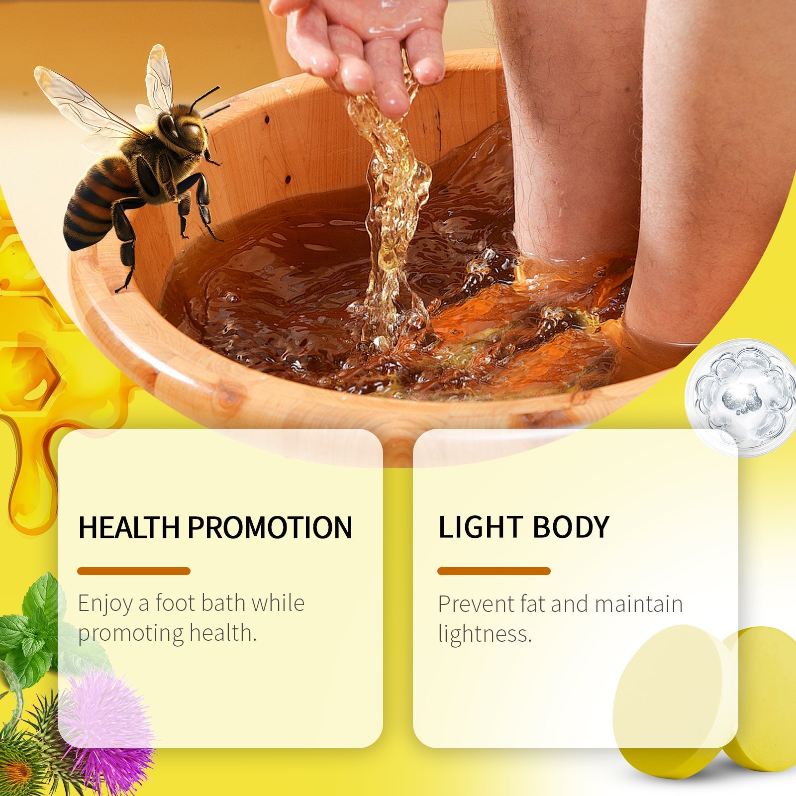 Bee-Venom Foot Bath Tablets Autumn Winter Moisture Body Foot Bath Soup Sleep Repair Foot Bath Tablets - Korvel