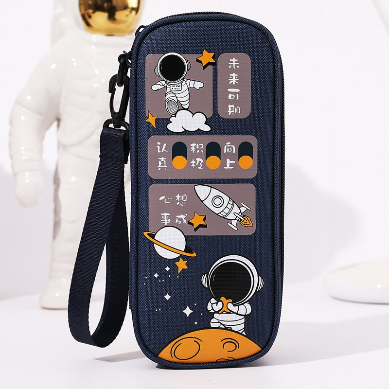 Pencil Case For Elementary School Students Pencil Case Large Capacity Children Simple Multifunctional Universe Star Stationery Box - Korvel