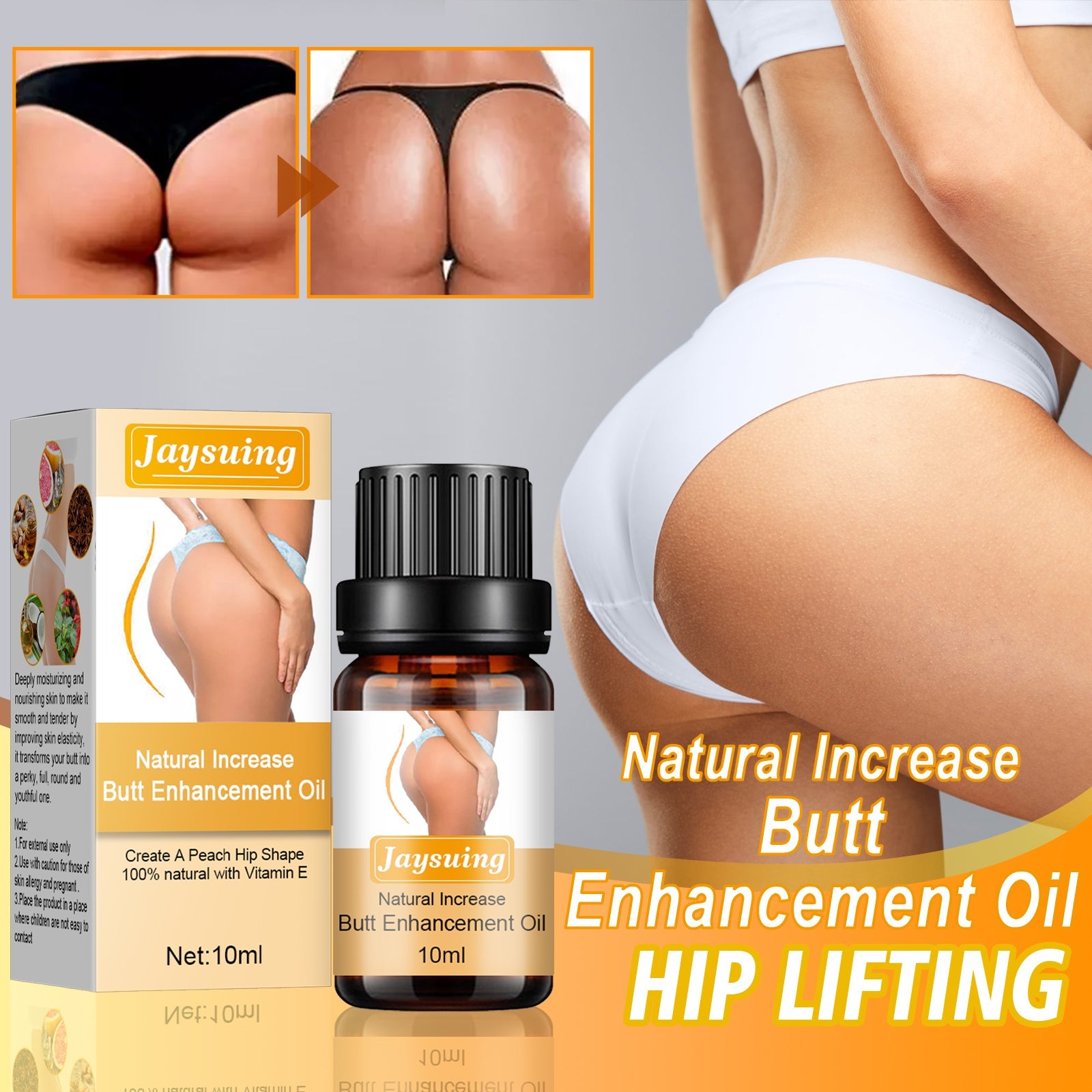 Butt Lift Essential Oil, Lift Massage Firming Butt Beauty Essence - Korvel