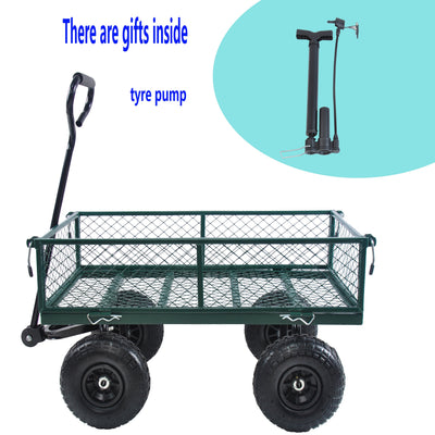Wagon Cart Garden cart trucks make it easier to transport firewood (green) - Korvel