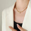 Brass Inlaid Zircon Letter Pendant Necklace - Korvel