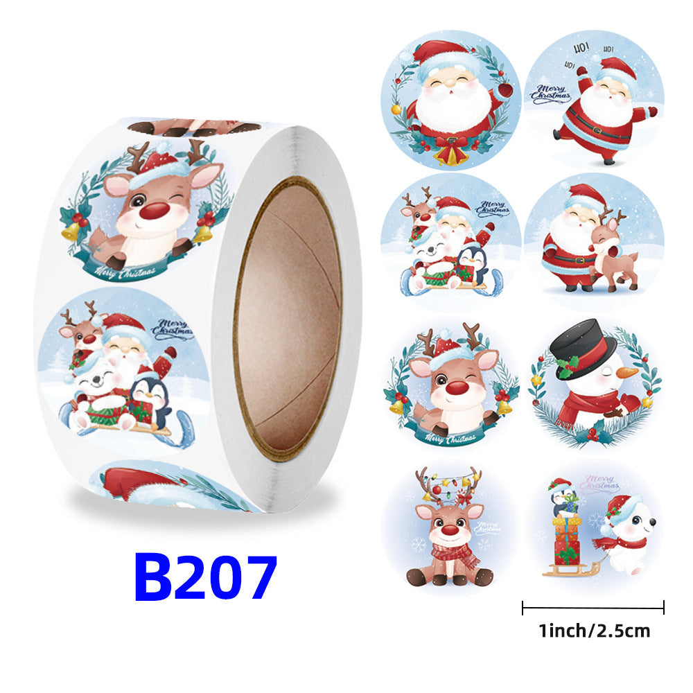 Christmas gift stickers decorative sealing sticker Merry Christmas Reward Self-adhesive labels Children's Day party - Korvel