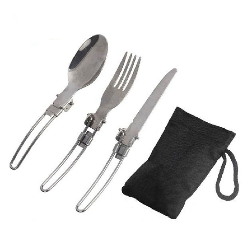 Portable Hard Aluminum Oxide Outdoor Cookware Set Convenient Three-Piece Combination Set Of Pots And Pans - Korvel