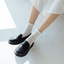 1 pair of socks for women summer thin black middle tube socks Japanese lace ballet style socks mesh breathable pile socks - Korvel