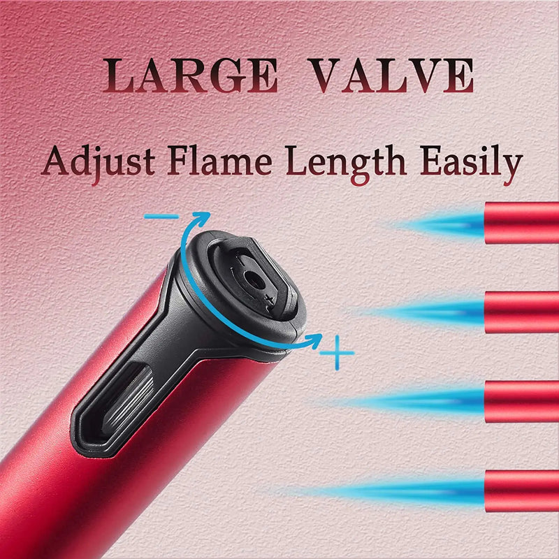 Metal Windproof Lighter Butane Jet Flame Lighter Cigarette Cigar Accessories Kitchen Cooking BBQ Outdoor Gadgets - Korvel