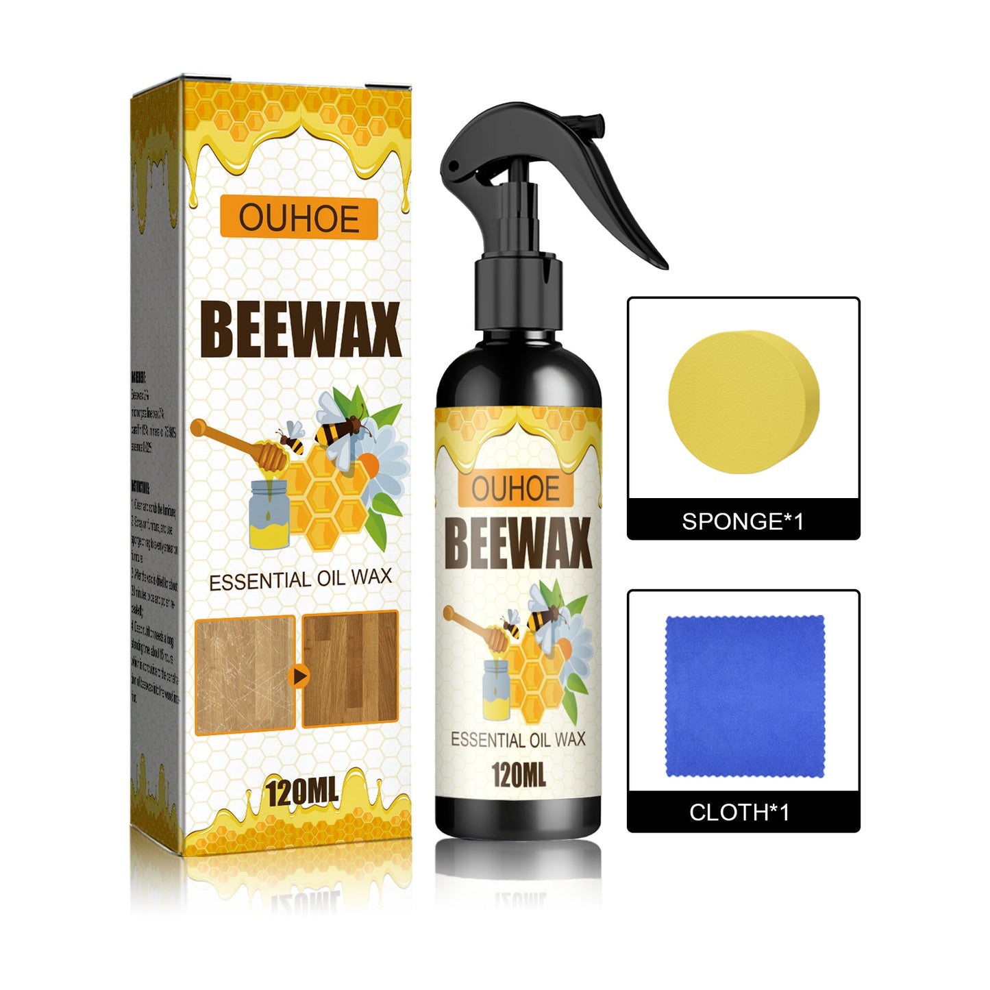 Premium Beeswax Furniture Spray for Care and Polish