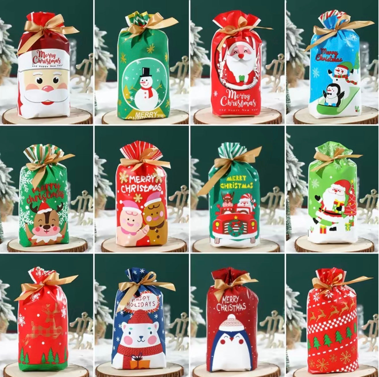 Juego de Bolsas de Regalo MerryWrap - 50 Bolsas de Fiesta Variadas