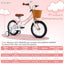 Bicicleta Retro de 14 Pulgadas para Niños con Altura Ajustable y Canasta