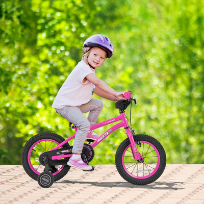 14-Inch Adjustable Kids Bike with Removable Training Wheels