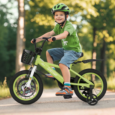 14-Inch Kids Bike with Adjustable Training Wheels for Ages 3-5