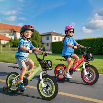 14-Inch Kids Bike with Adjustable Training Wheels for Ages 3-5