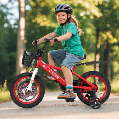 14-Inch Kids Bike with Adjustable Features and Storage Basket