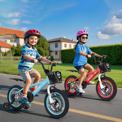 14-Inch Kids Bike with Adjustable Features and Storage Basket