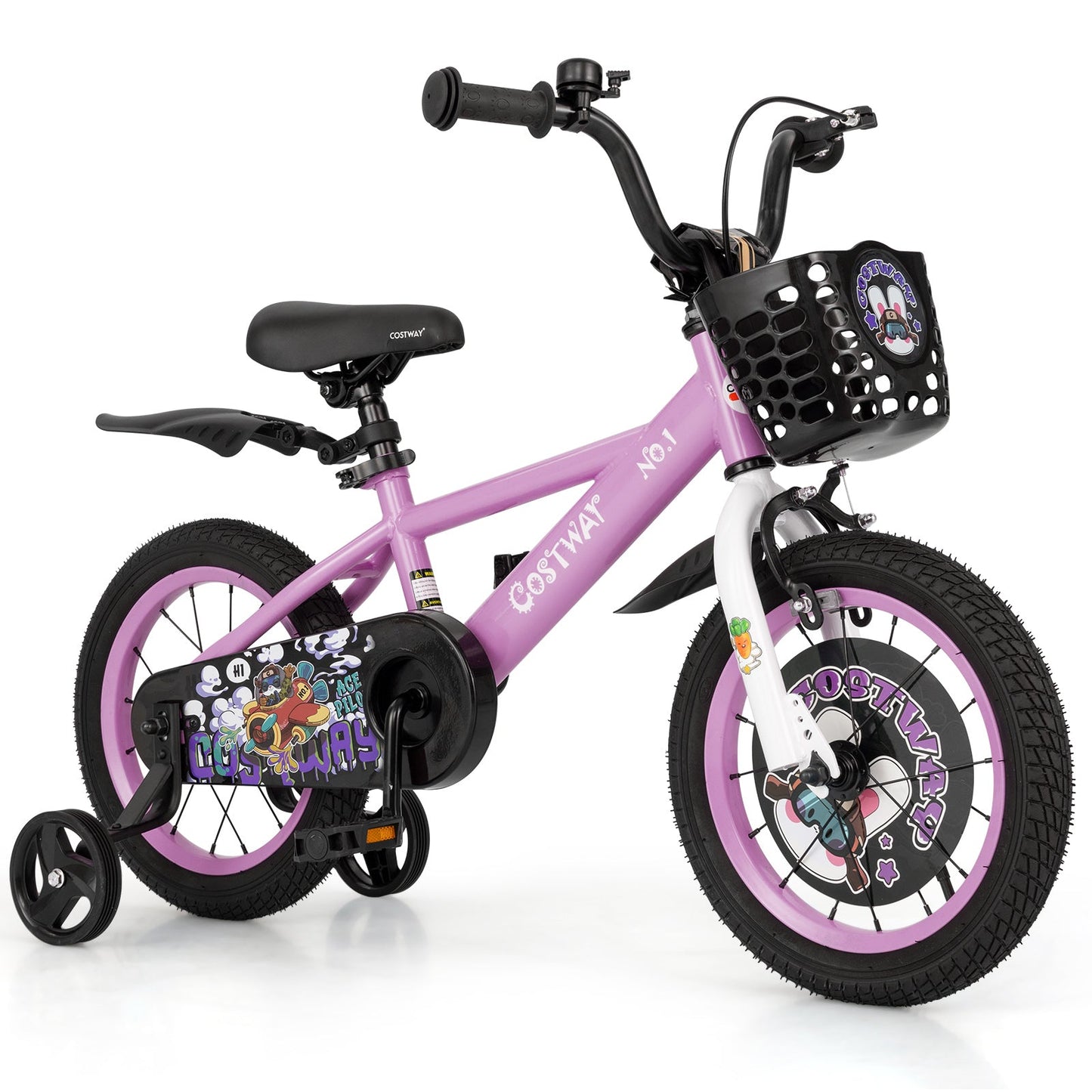 Bicicleta para Niños de 14 Pulgadas para Edades de 3 a 5 Años con Características Ajustables