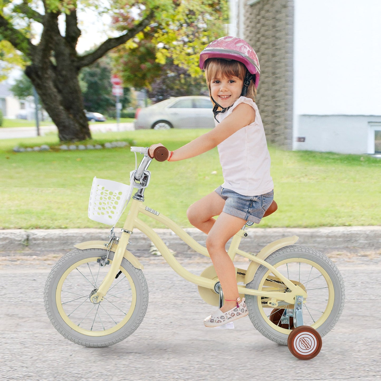 Bicicleta para Niños de 14 Pulgadas con Características Ajustables y Ruedas de Entrenamiento