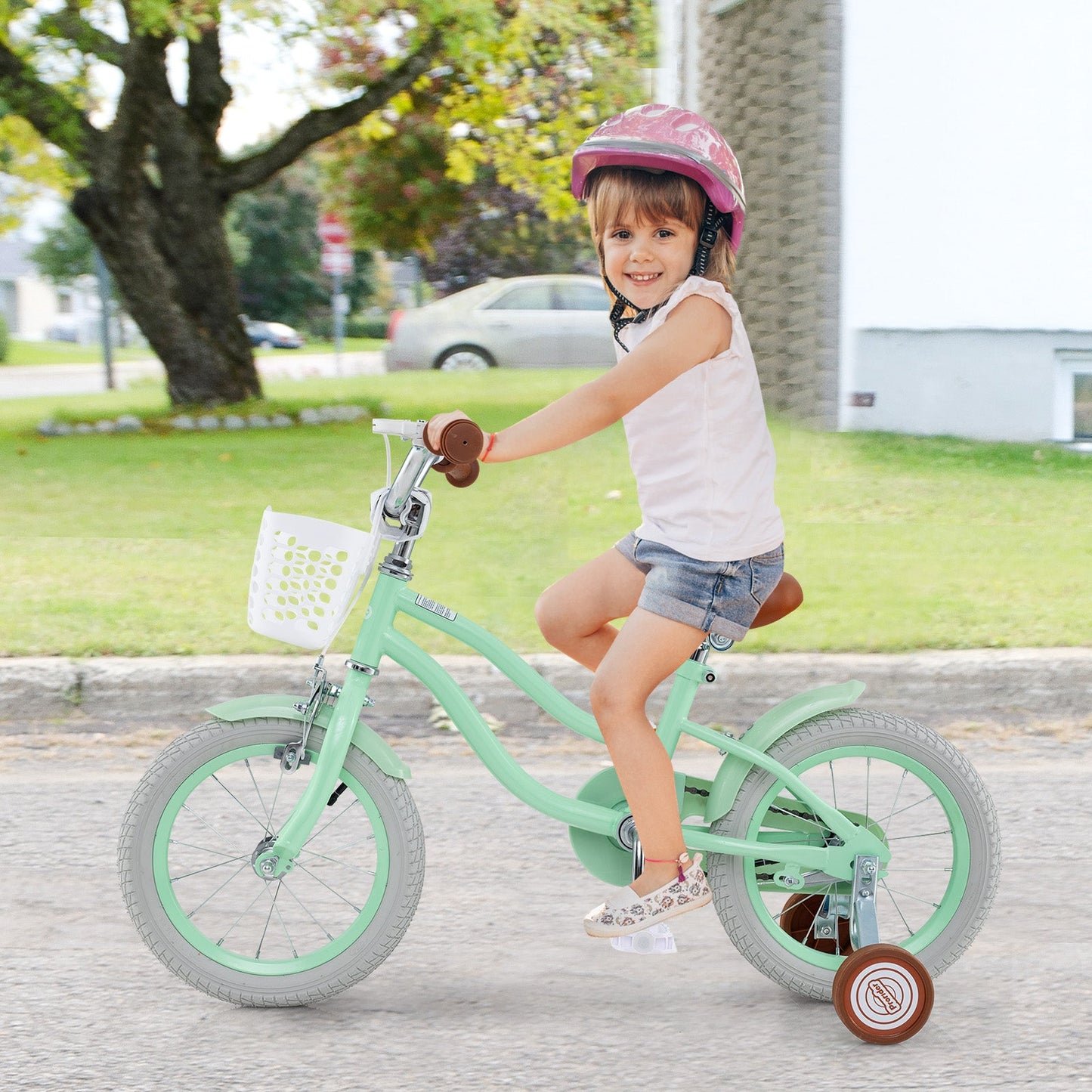 Bicicleta para Niños de 14 Pulgadas con Asiento Ajustable y Timbre