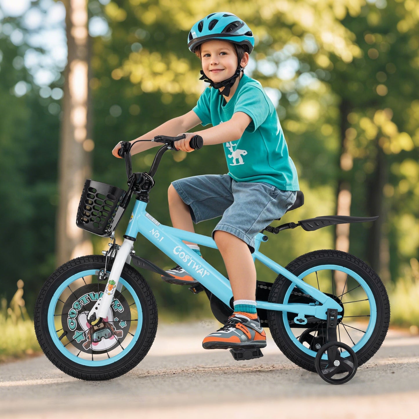 Vélo pour enfants de 14 pouces avec caractéristiques ajustables pour les 3-5 ans
