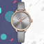 Montre de Luxe pour Femme avec Bracelet en Cuir et Boîtier en Acier