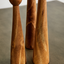 Tapered Candlestick Holder Pine Wood Cognac, Espresso, Natural - Korvel