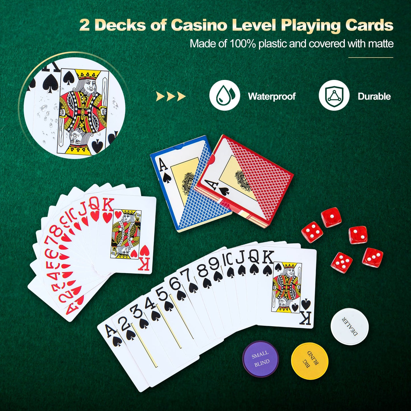 Juego de fichas de póker Texas Holdem de 14 gramos