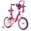 Vélo pour enfants de 14 pouces avec siège pour poupée et roues d'entraînement amovibles