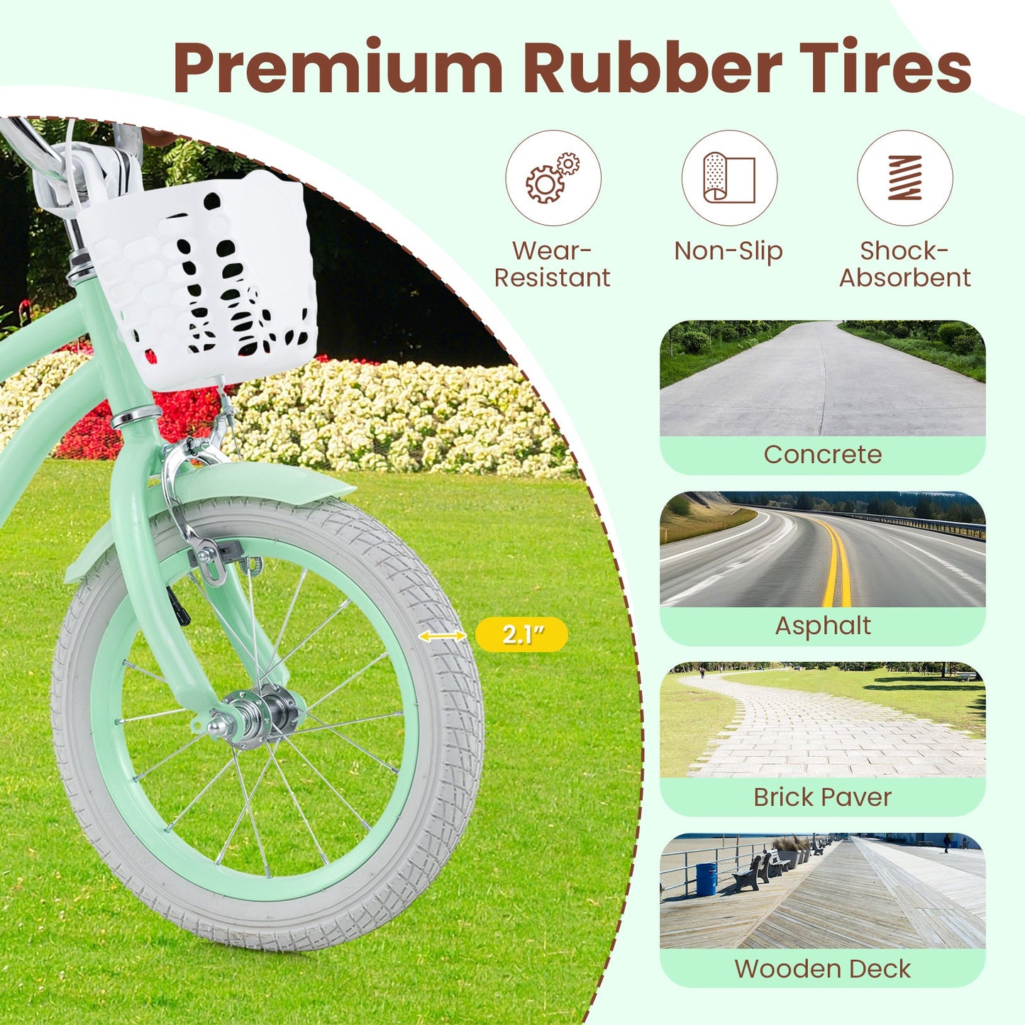 Bicicleta para Niños de 14 Pulgadas con Asiento Ajustable y Timbre