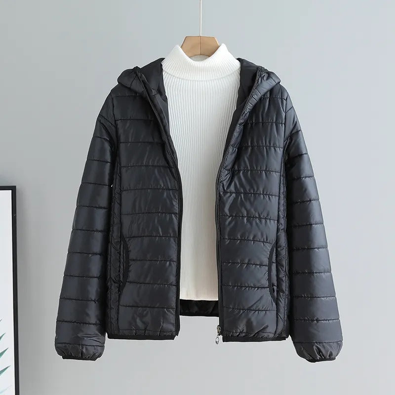 Chaqueta acolchada de algodón versátil para mujer