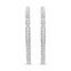 18K White Gold 2.00 Cttw Round-Cut Diamond Hoop Earrings