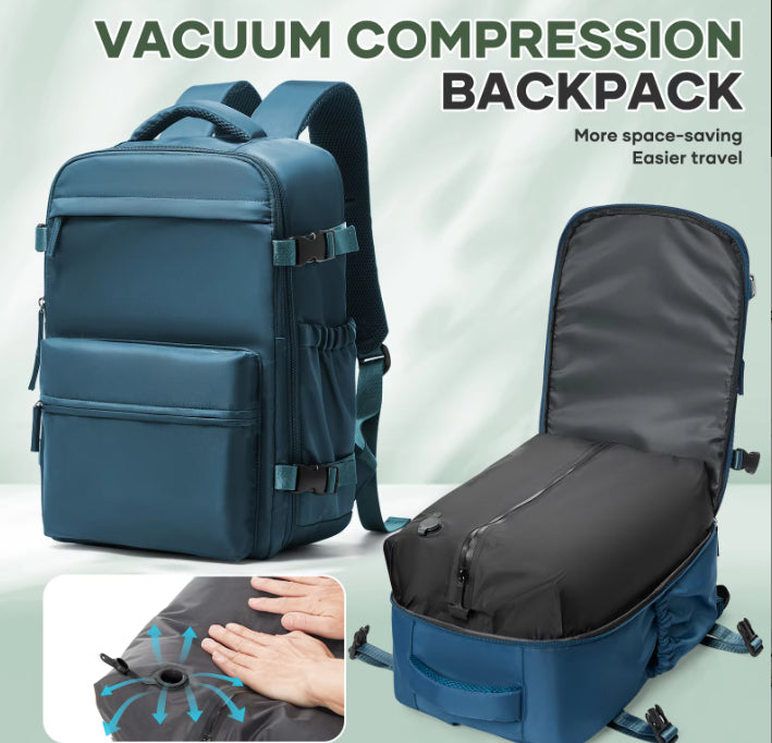 Mochila de compresión con bomba de vacío premium con sello de cremallera de logo personalizado