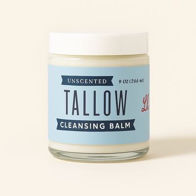Unscented Tallow Cleansing Balm - Natural Makeup Remover