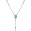 Collar de cadena de rosario de plata esterlina con cuentas grandes