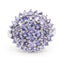 Bague de fiançailles en argent sterling avec tanzanite véritable de 2,52 carats