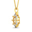 Colgante Semi Montado de Diamante de 0.14 Quilates en Oro Amarillo de 14K