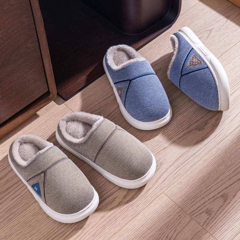Chaussons en polaire rayés unis de qualité supérieure pour un confort douillet