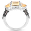 Anillo de Citrino Genuino de 2.71 Quilates y Diamantes Champagne en Plata Esterlina