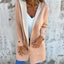 Manteau Cardigan Contrast Élégant pour Femmes avec Capuche