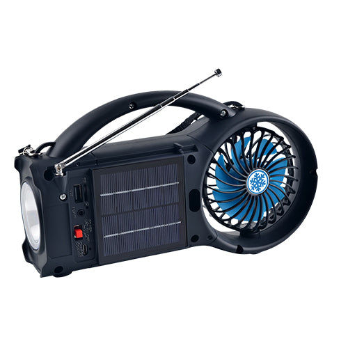 Supersonic Solar Power Bluetooth Speaker with FM Radio & LED Light