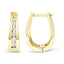 Boucles d'oreilles créoles en diamant serti à canal en or 14K