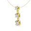 Collier pendentif en or 14K avec trois diamants ronds