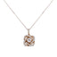 Collar con Colgante de Diamante en Cruz de Oro Rosa de 14K