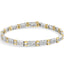 Bracelet en or 14k bicolore avec diamants en barre - 2,00 Cttw