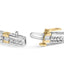 Bracelet en or 14k bicolore avec diamants en barre - 2,00 Cttw